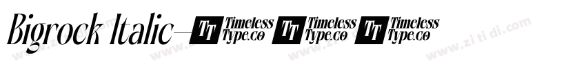 Bigrock Italic字体转换